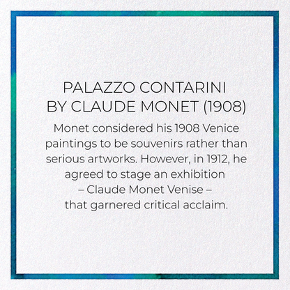 PALAZZO CONTARINI (1908): Painting Greeting Card