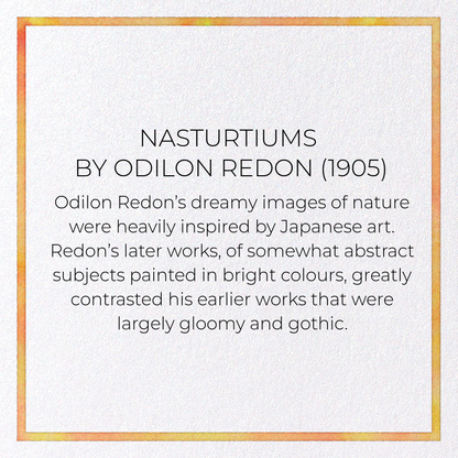 NASTURTIUMS (1905): Painting Greeting Card