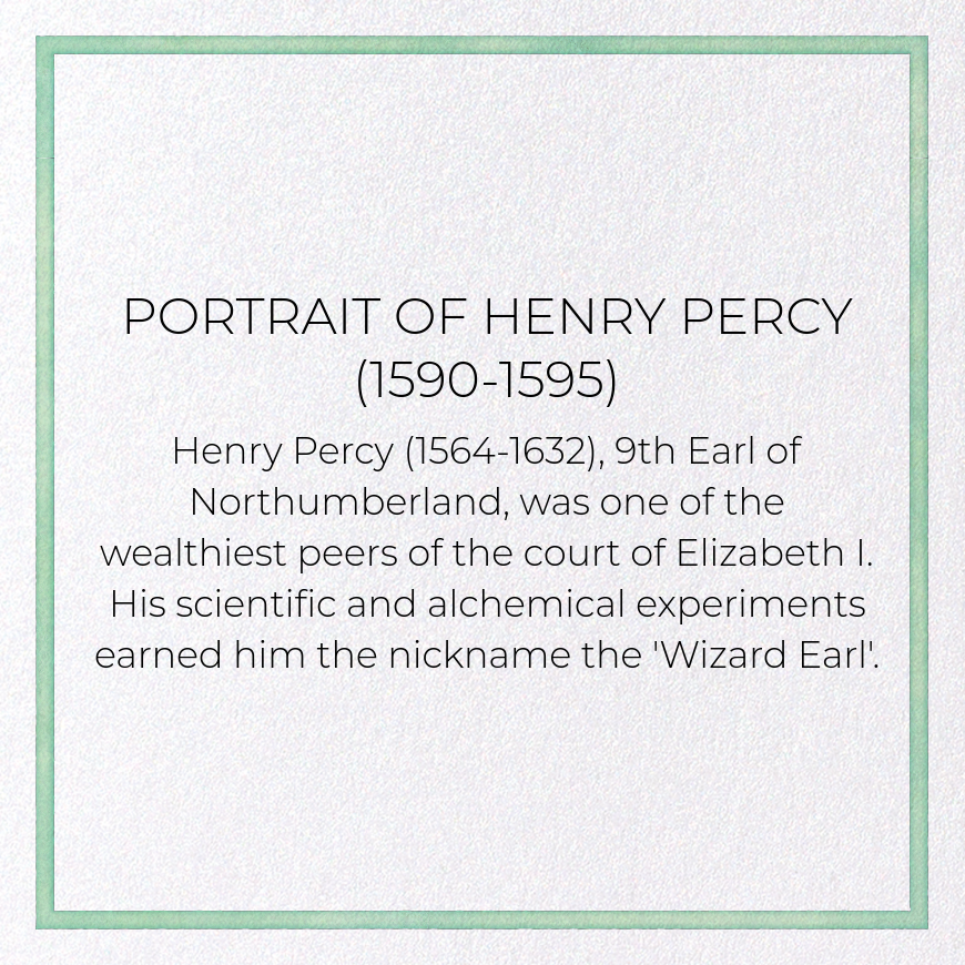 PORTRAIT OF HENRY PERCY (1590-1595): Painting Greeting Card
