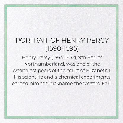 PORTRAIT OF HENRY PERCY (1590-1595): Painting Greeting Card