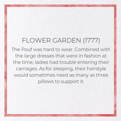 FLOWER GARDEN (1777): Painting Greeting Card