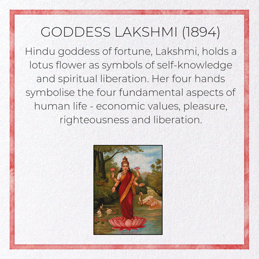 GODDESS LAKSHMI (1894): Painting Greeting Card