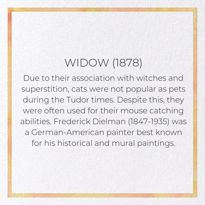 WIDOW (1878): Painting Greeting Card