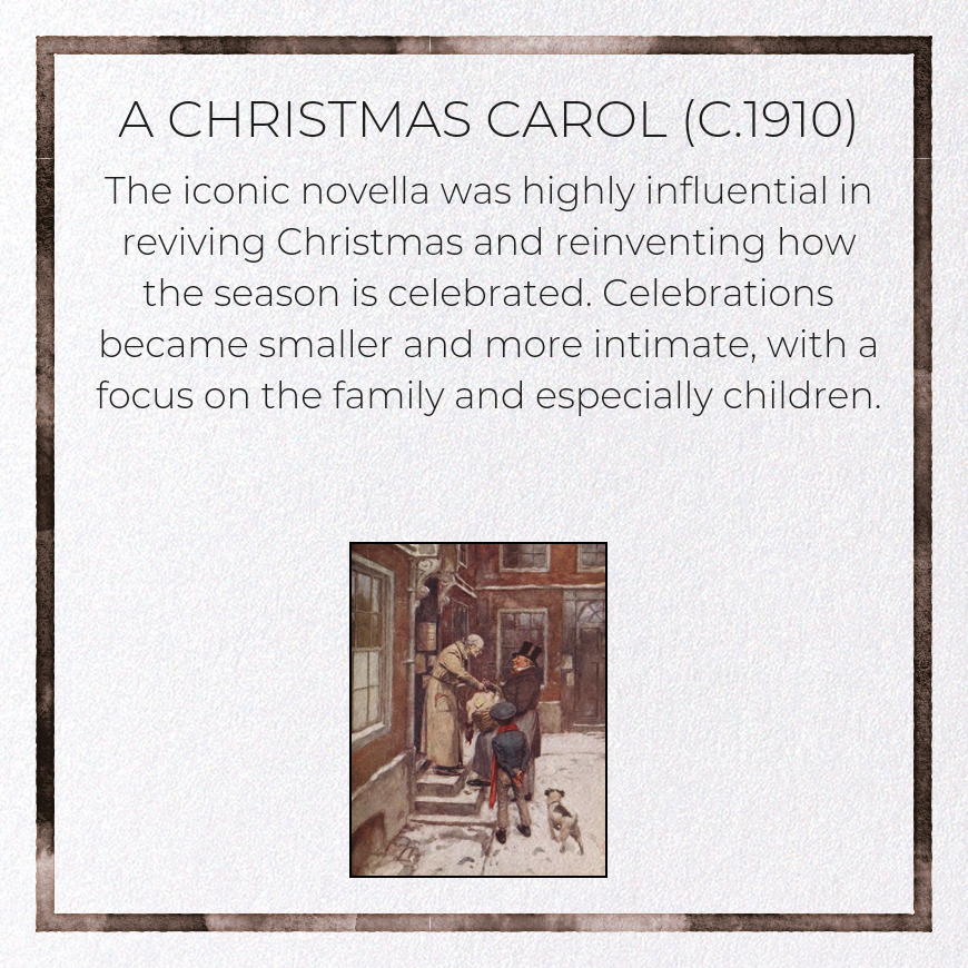A CHRISTMAS CAROL (C.1910): Painting Greeting Card