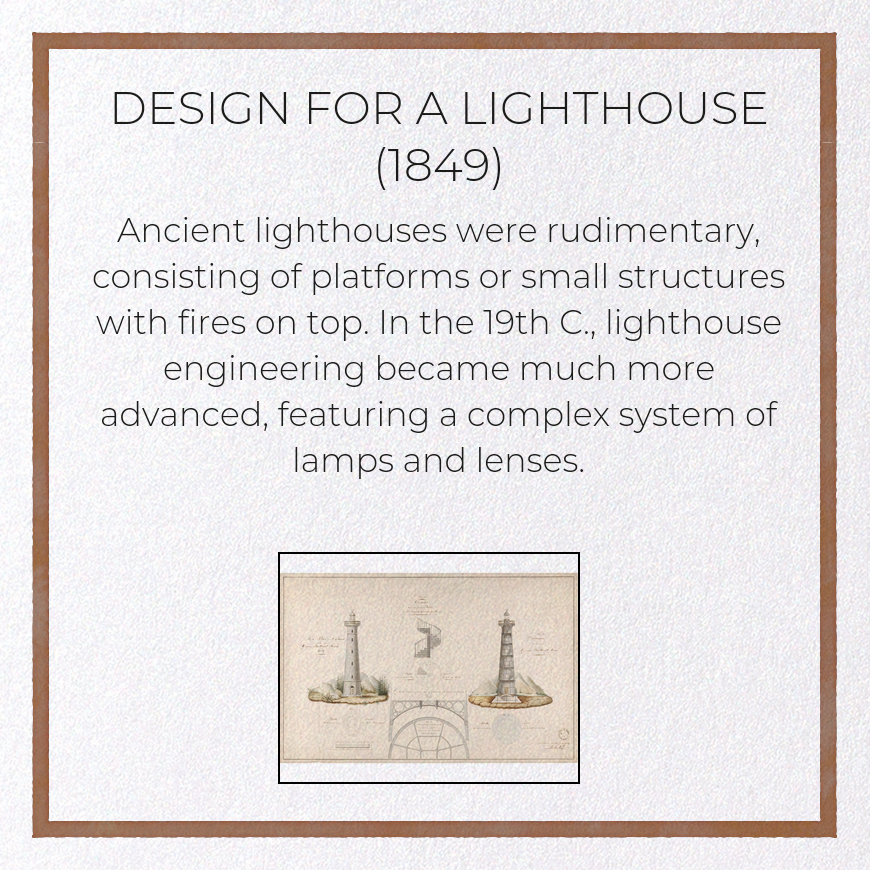 DESIGN FOR A LIGHTHOUSE (1849): Painting Greeting Card