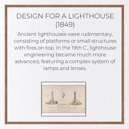 DESIGN FOR A LIGHTHOUSE (1849): Painting Greeting Card
