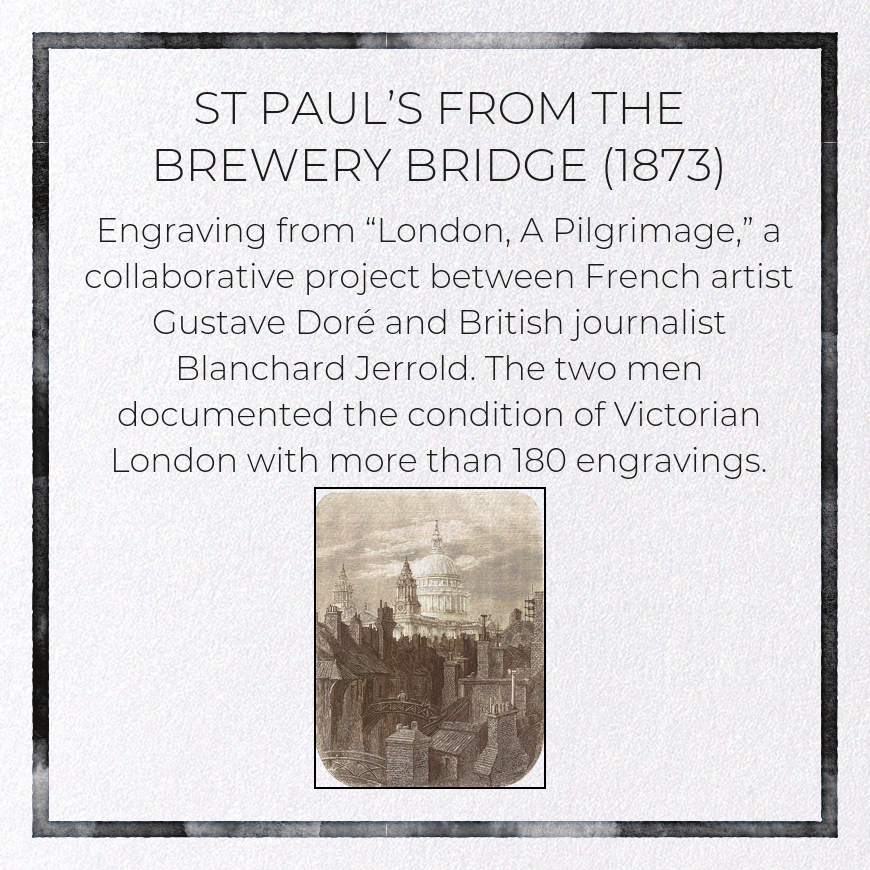 ST PAUL’S FROM THE BREWERY BRIDGE (1873): Painting Greeting Card