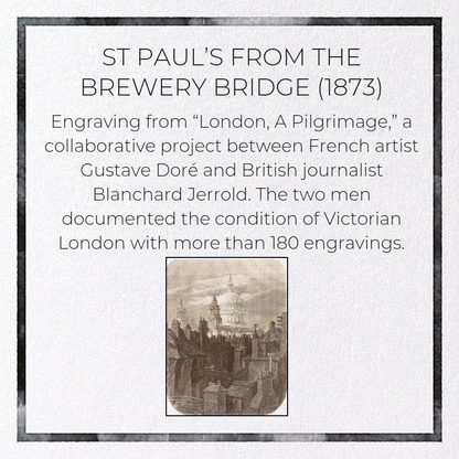 ST PAUL’S FROM THE BREWERY BRIDGE (1873): Painting Greeting Card