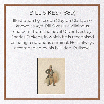 BILL SIKES (1889): Painting Greeting Card