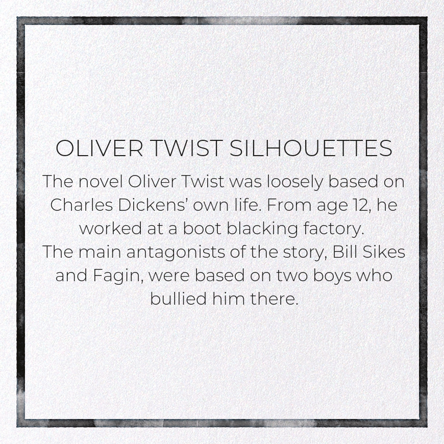 OLIVER TWIST SILHOUETTES: Painting Greeting Card