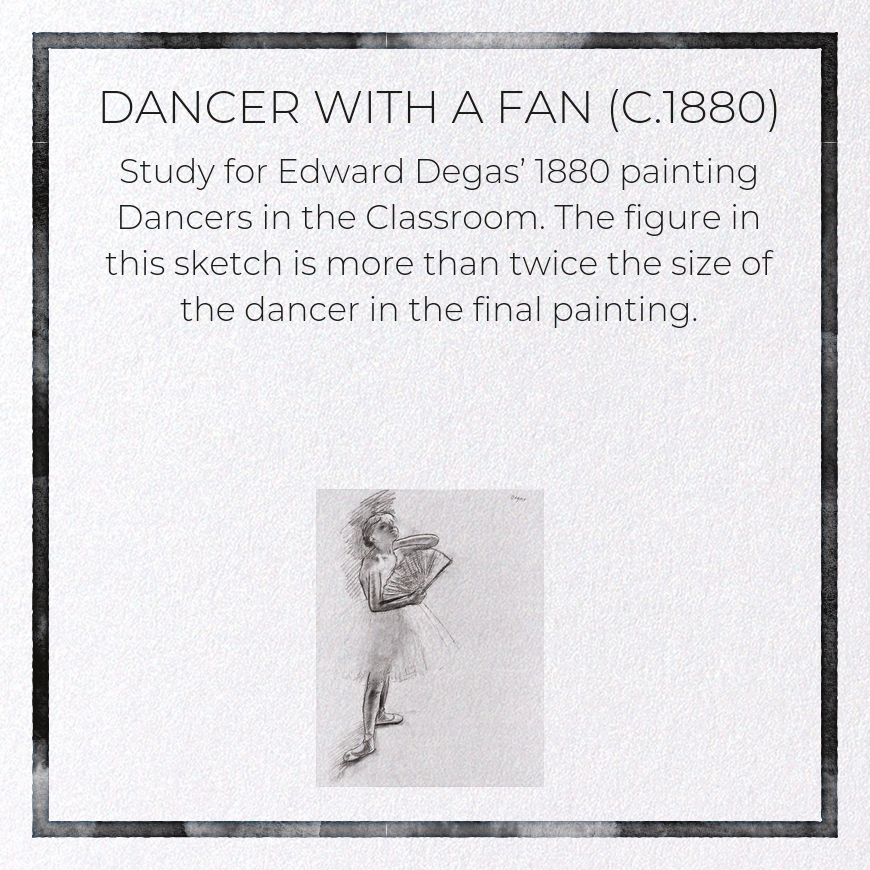 DANCER WITH A FAN (C.1880): Painting Greeting Card