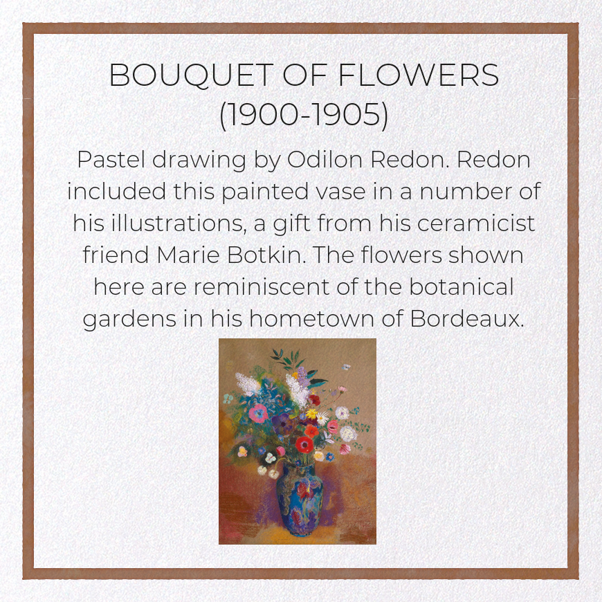 BOUQUET OF FLOWERS (1900-1905): Painting Greeting Card
