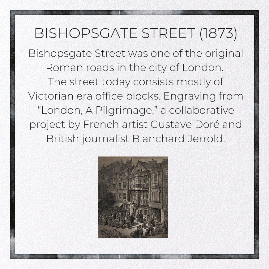 BISHOPSGATE STREET (1873): Painting Greeting Card
