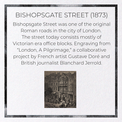 BISHOPSGATE STREET (1873): Painting Greeting Card