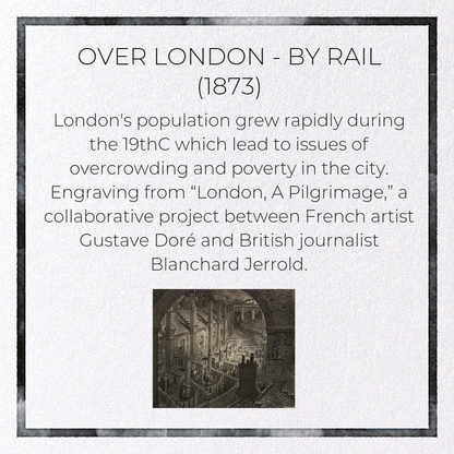 OVER LONDON - BY RAIL (1873): Painting Greeting Card