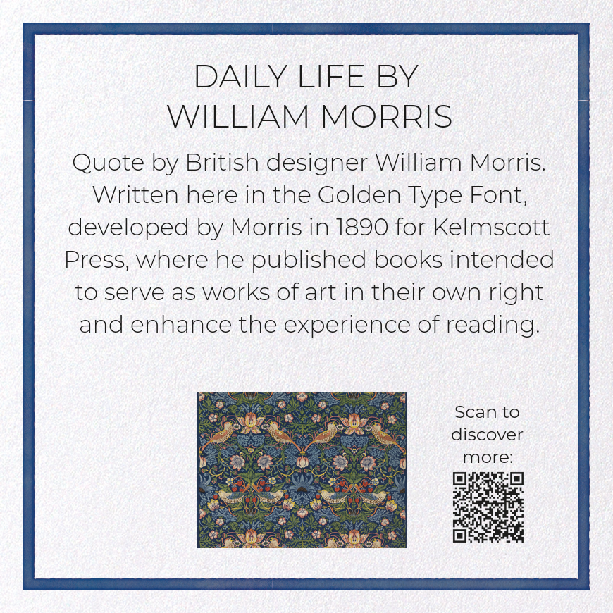 DAILY LIFE BY WILLIAM MORRIS: Pattern Greeting Card