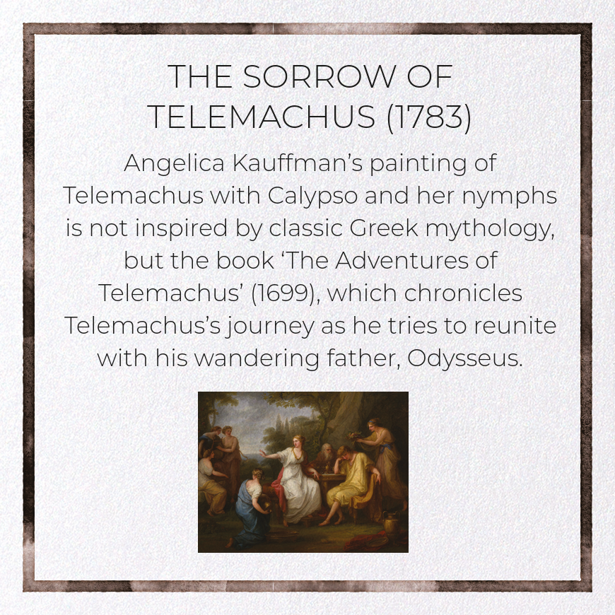 THE SORROW OF TELEMACHUS (1783): Painting Greeting Card