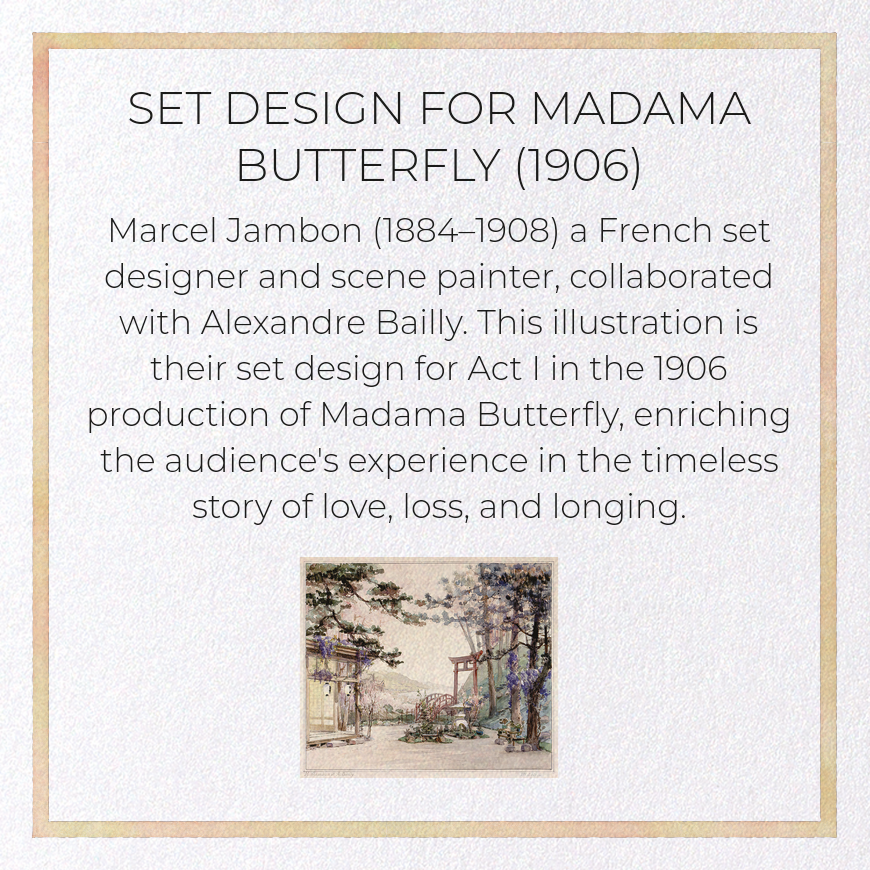 SET DESIGN FOR MADAMA BUTTERFLY (1906): Painting Greeting Card