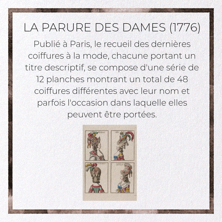 LA PARURE DES DAMES (1776): Painting Greeting Card