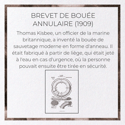 BREVET DE BOUÉE ANNULAIRE (1909): Patent Greeting Card
