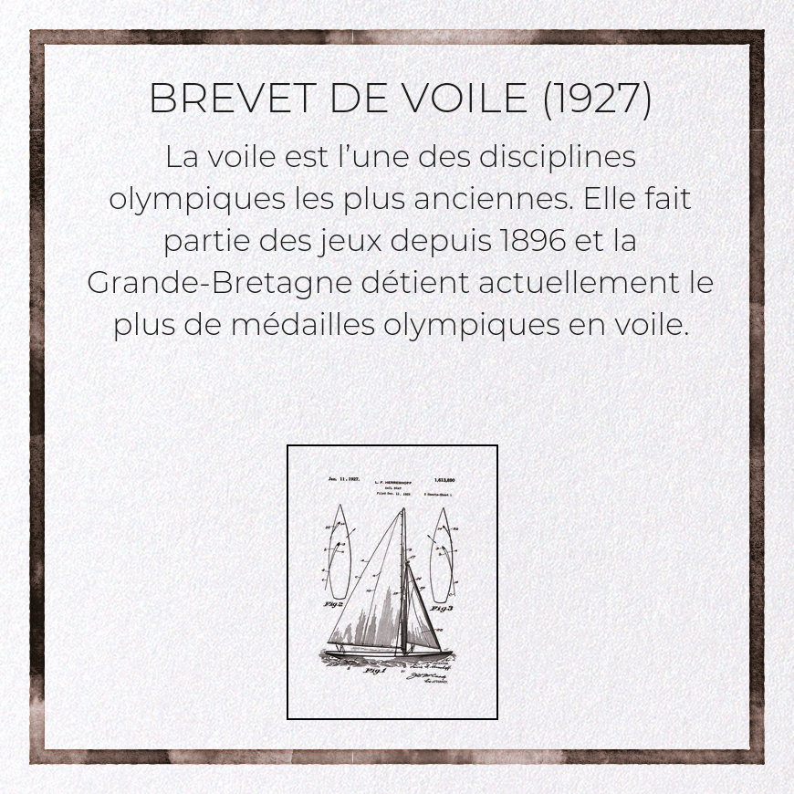 BREVET DE VOILE (1927): Patent Greeting Card