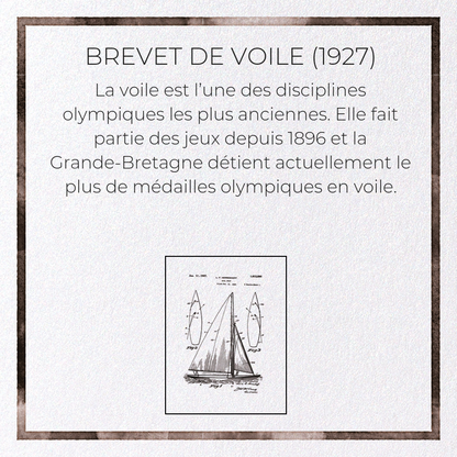 BREVET DE VOILE (1927): Patent Greeting Card