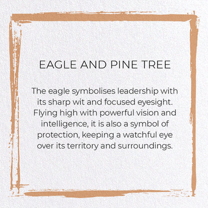 EAGLE AND PINE TREE: Japanese Greeting Card