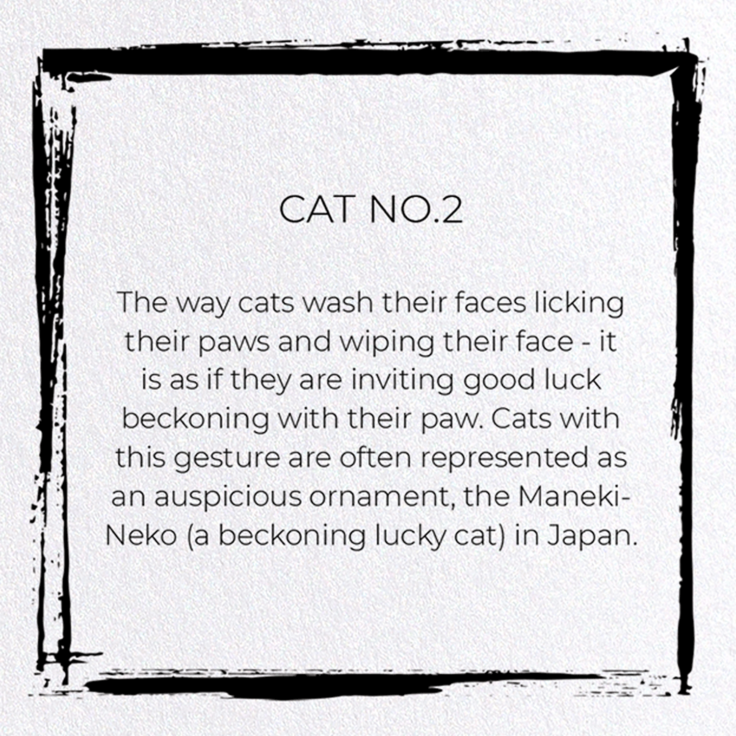 CAT NO.2: Japanese Greeting Card