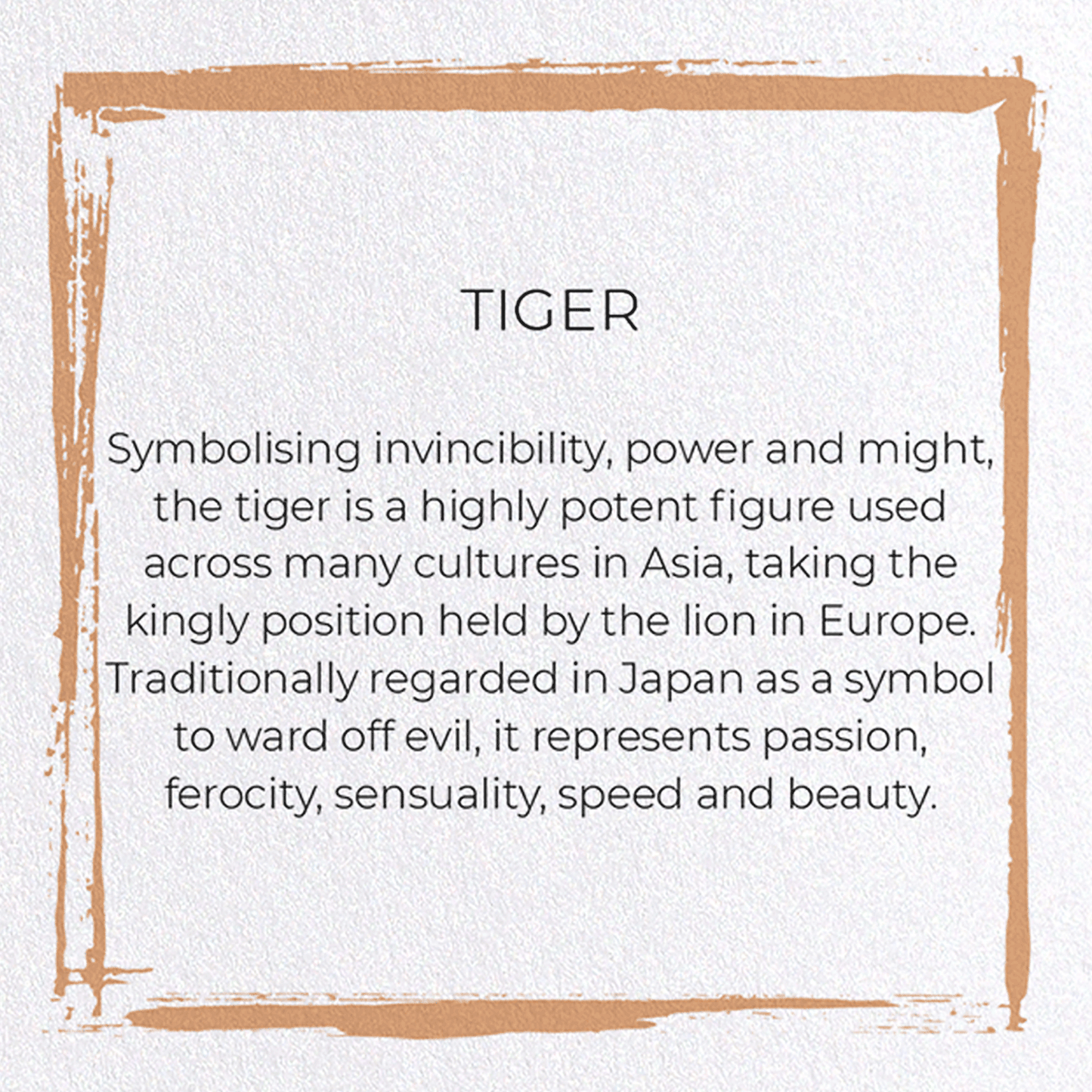 TIGER: Japanese Greeting Card