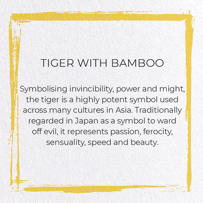 TIGER WITH BAMBOO: Japanese Greeting Card