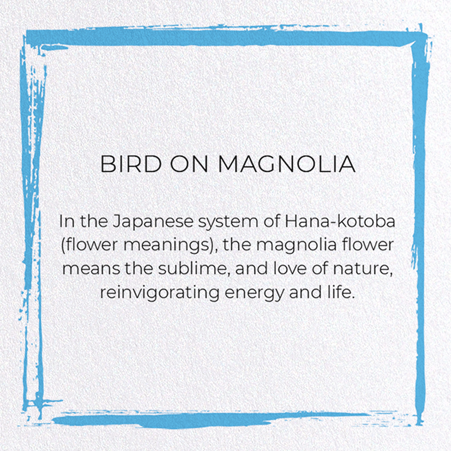 BIRD ON MAGNOLIA: Japanese Greeting Card