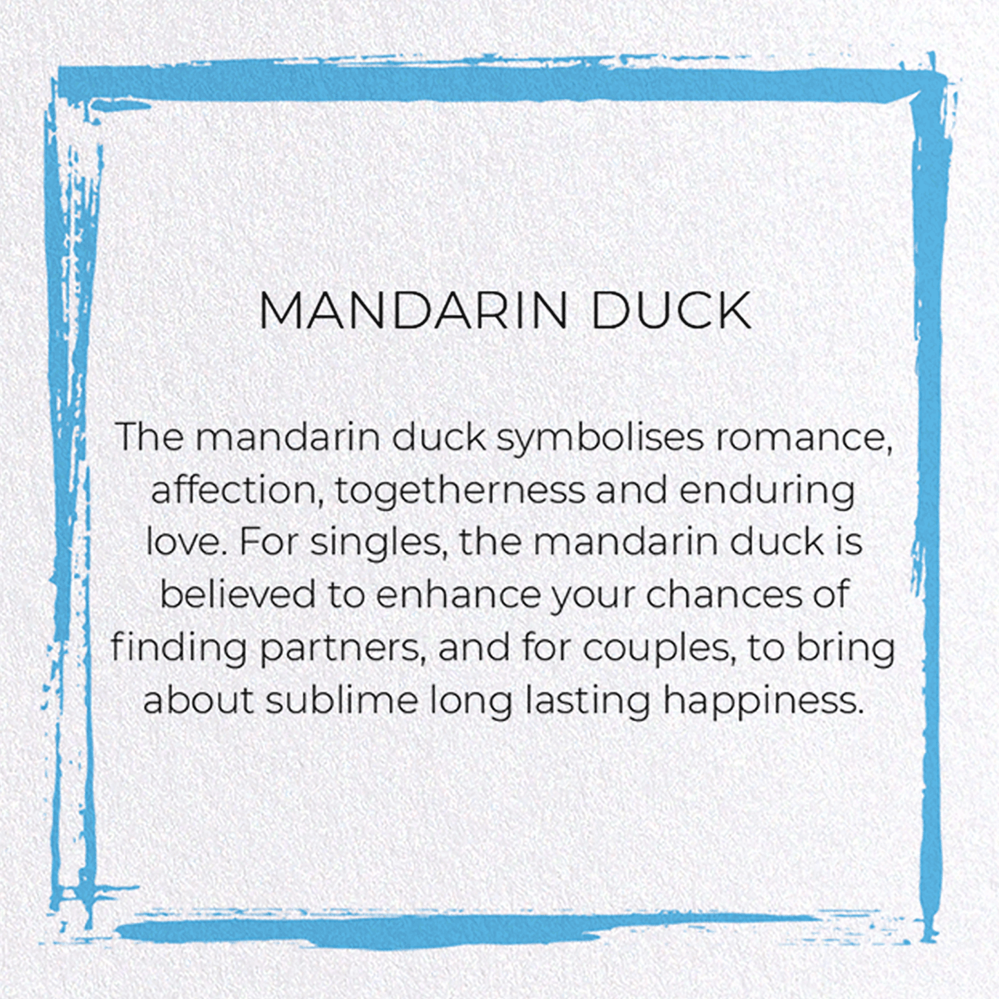 MANDARIN DUCK: Japanese Greeting Card