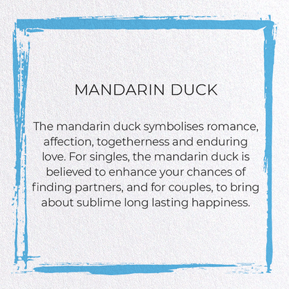 MANDARIN DUCK: Japanese Greeting Card