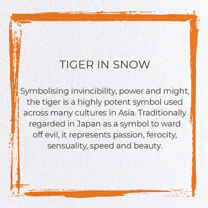 TIGER IN SNOW: Japanese Greeting Card