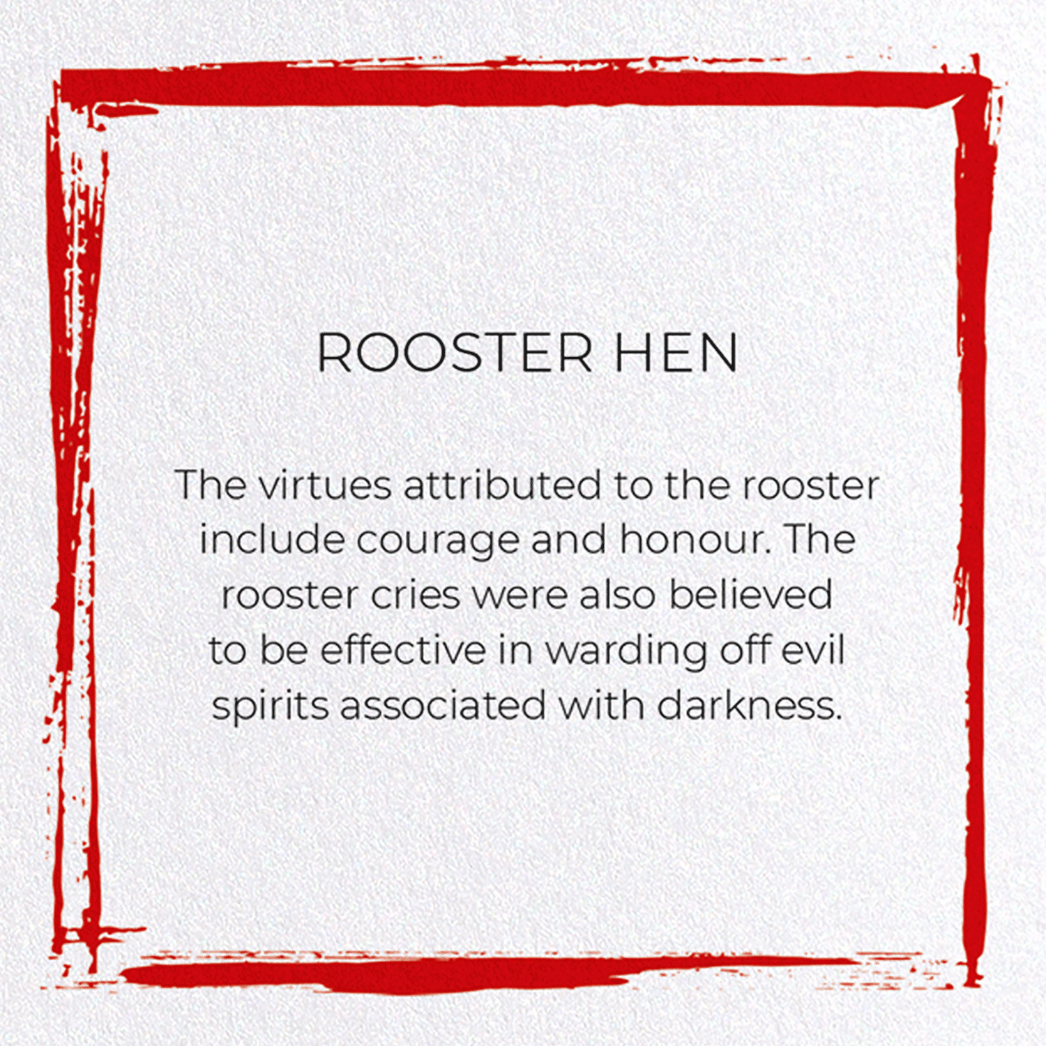 ROOSTER HEN: Japanese Greeting Card