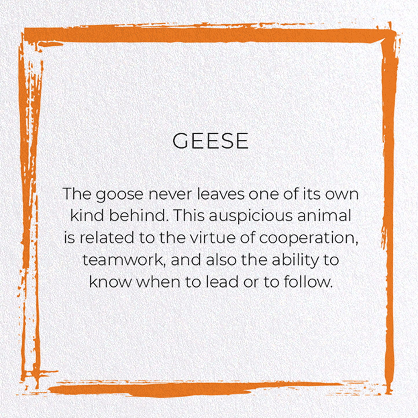 GEESE: Japanese Greeting Card