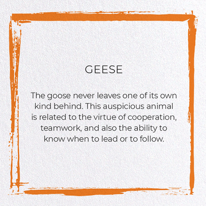 GEESE: Japanese Greeting Card
