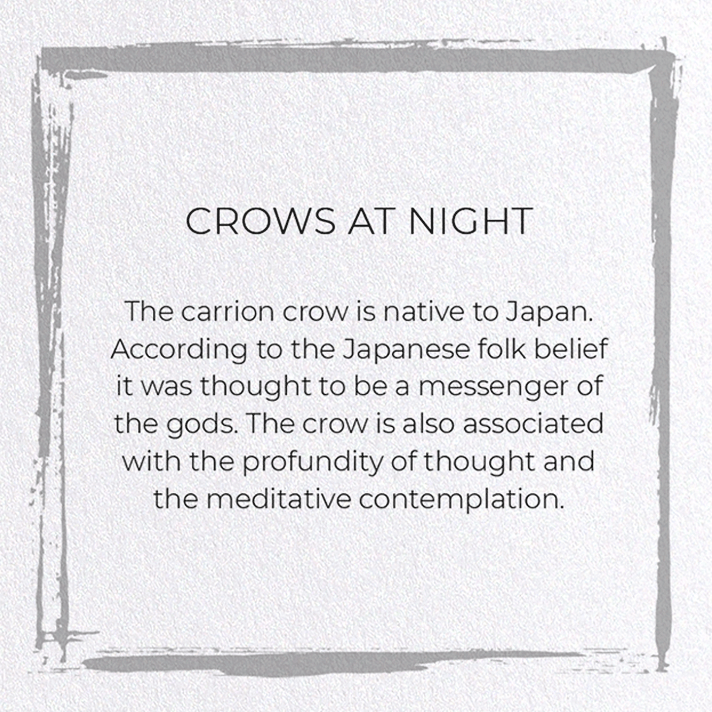 CROWS AT NIGHT: Japanese Greeting Card