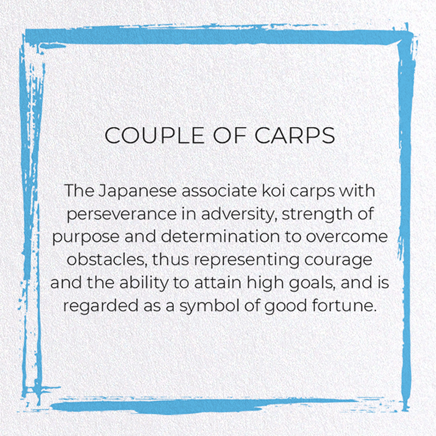 COUPLE OF CARPS: Japanese Greeting Card