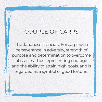 COUPLE OF CARPS: Japanese Greeting Card