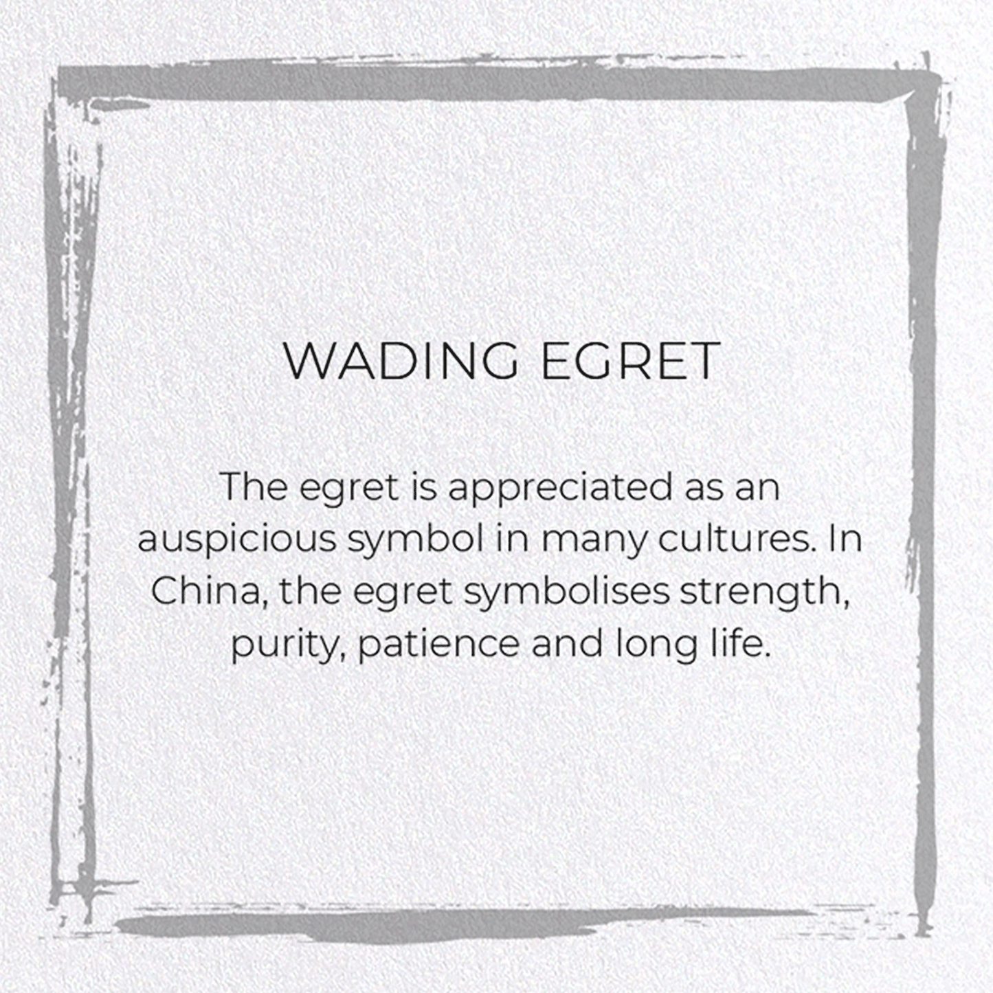 WADING EGRET: Japanese Greeting Card