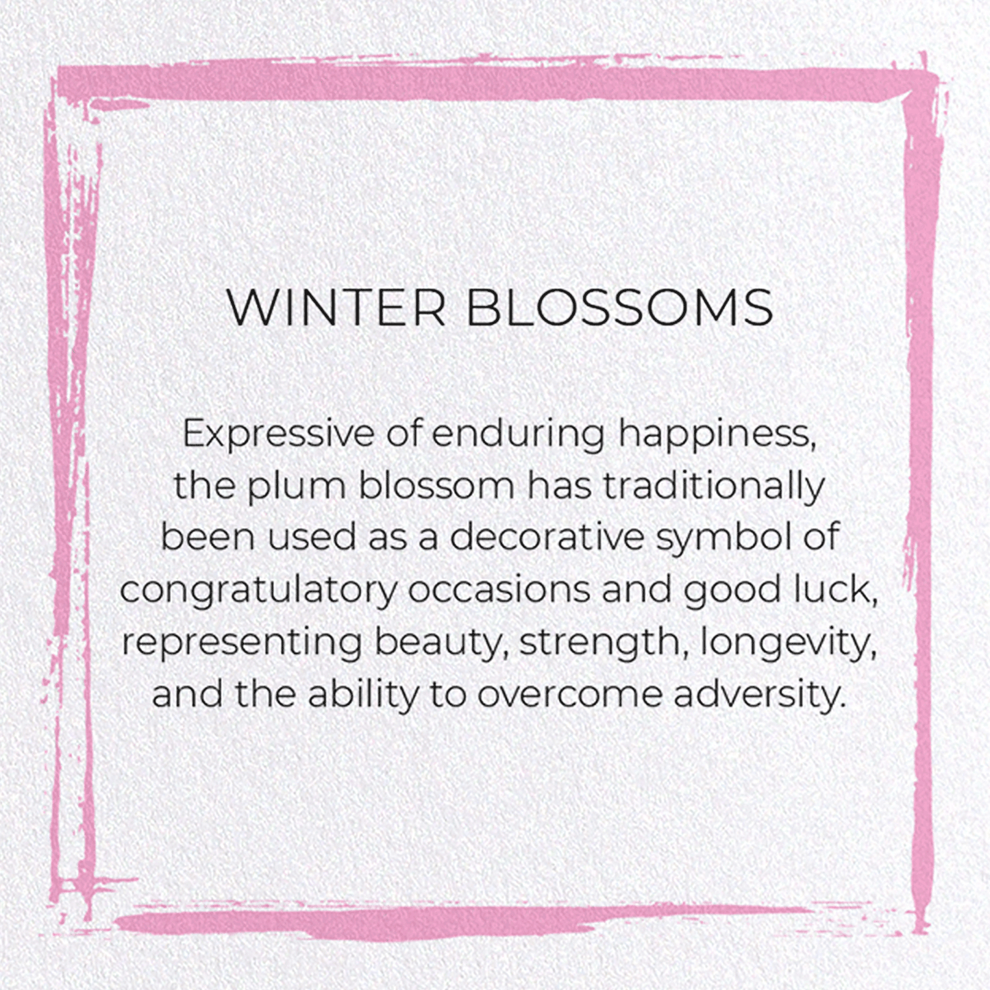 WINTER BLOSSOMS: Japanese Greeting Card