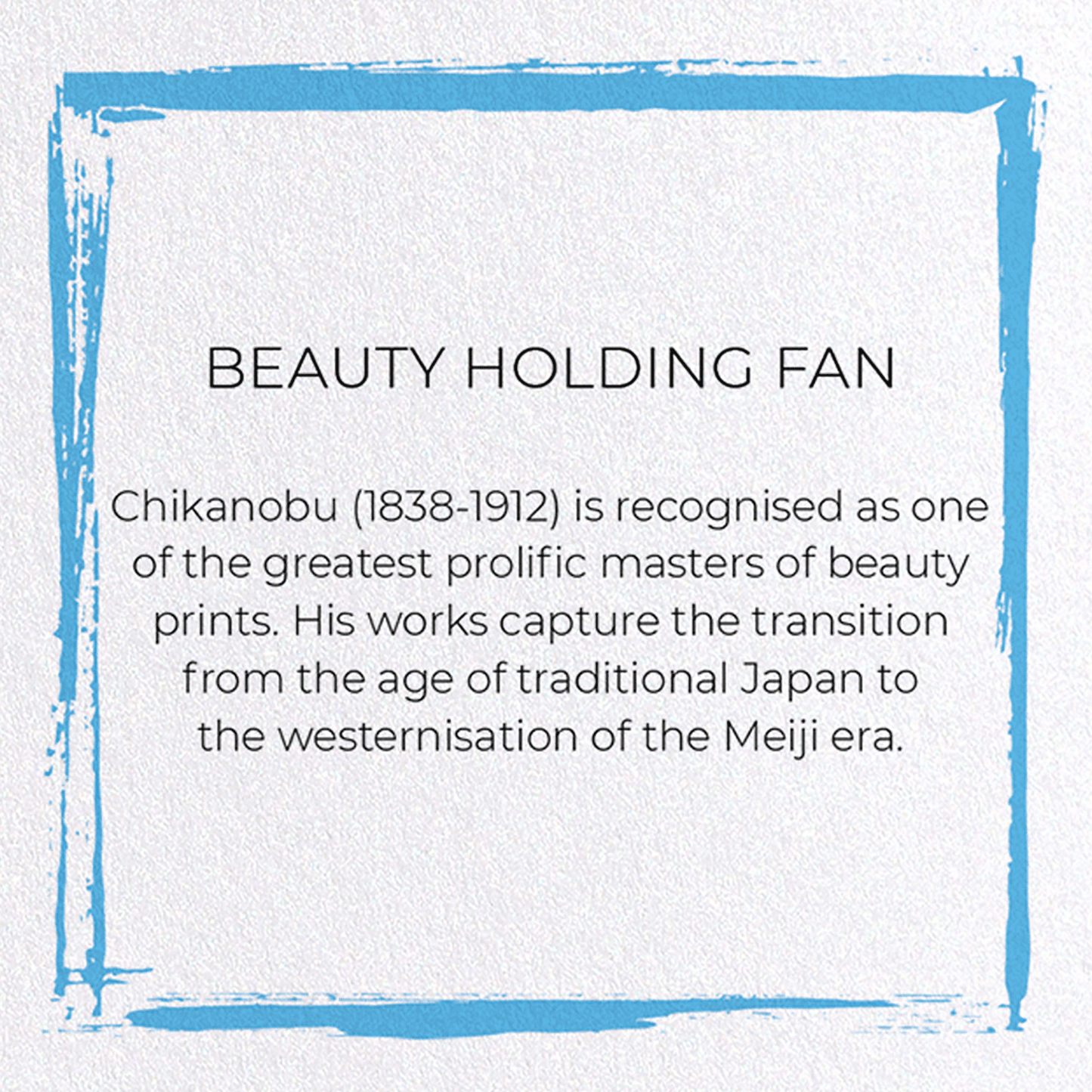 BEAUTY HOLDING FAN: Japanese Greeting Card