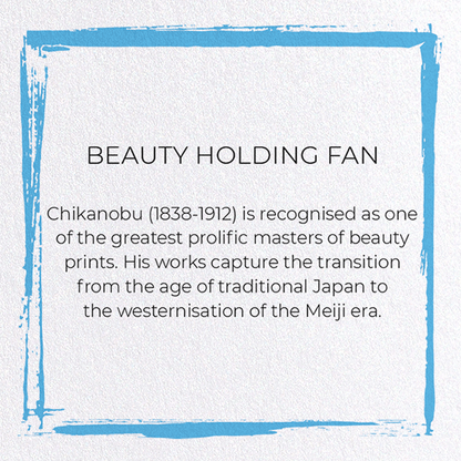 BEAUTY HOLDING FAN: Japanese Greeting Card