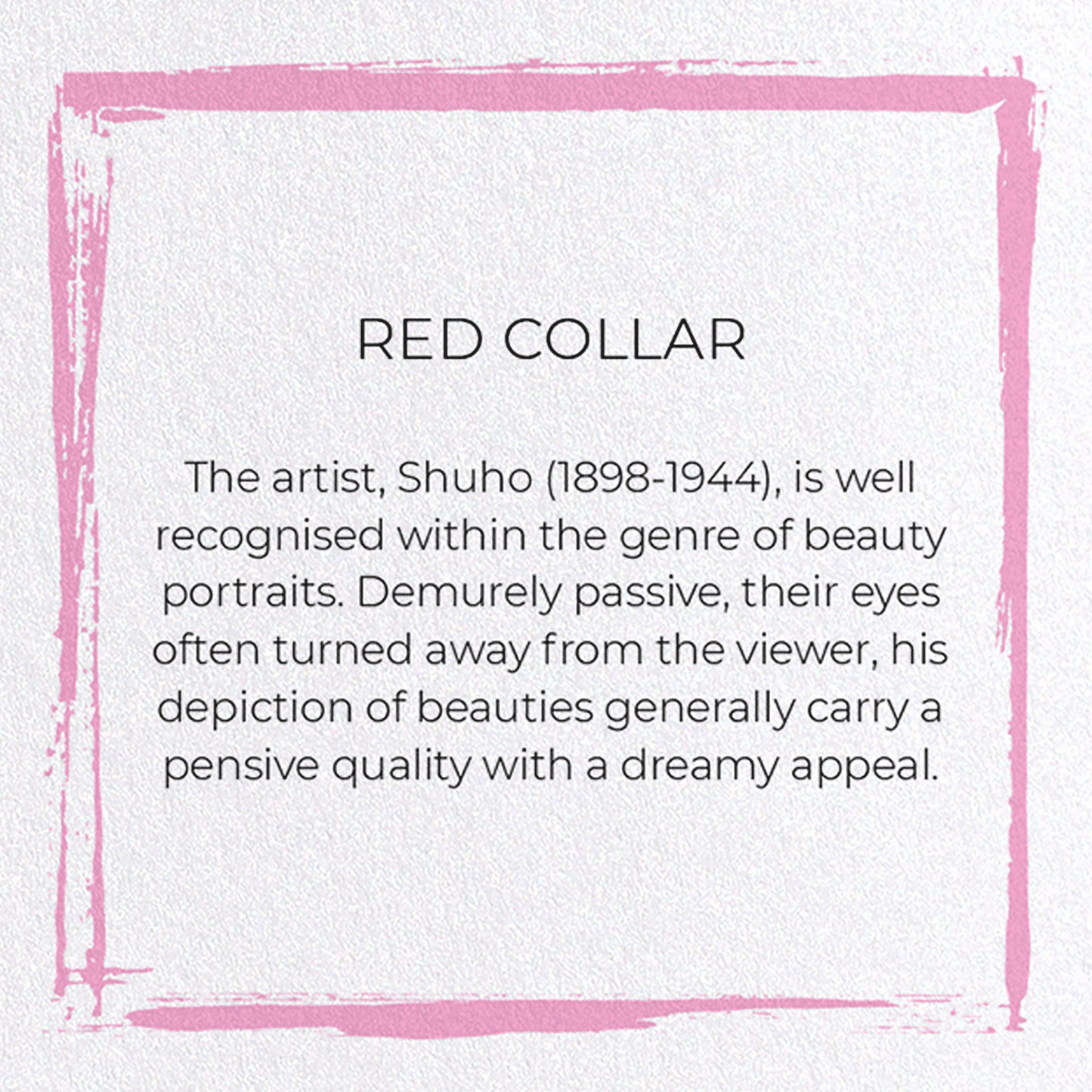 RED COLLAR: Japanese Greeting Card