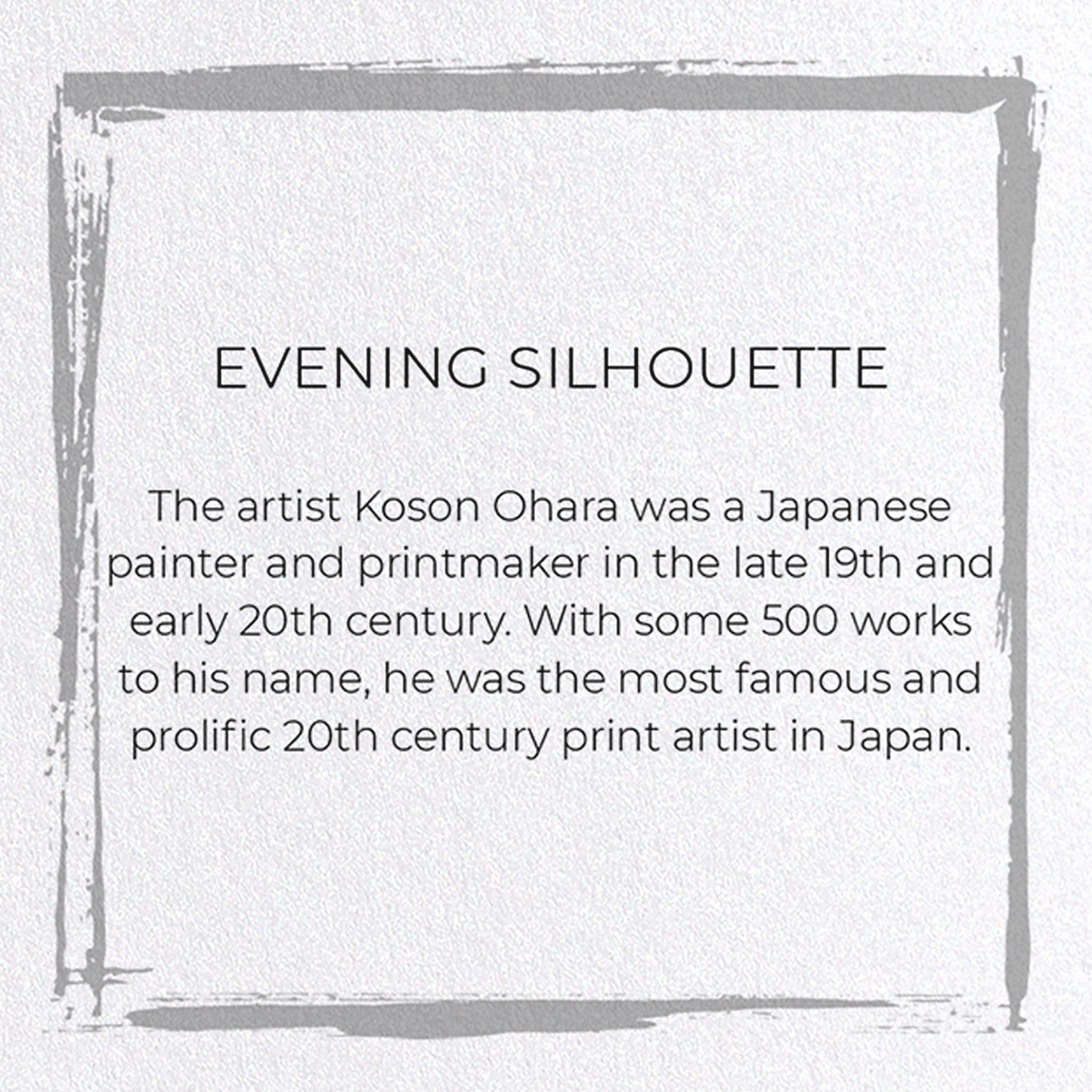 EVENING SILHOUETTE: Japanese Greeting Card