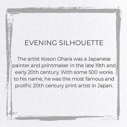 EVENING SILHOUETTE: Japanese Greeting Card