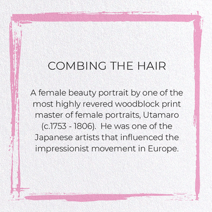 COMBING THE HAIR: Japanese Greeting Card