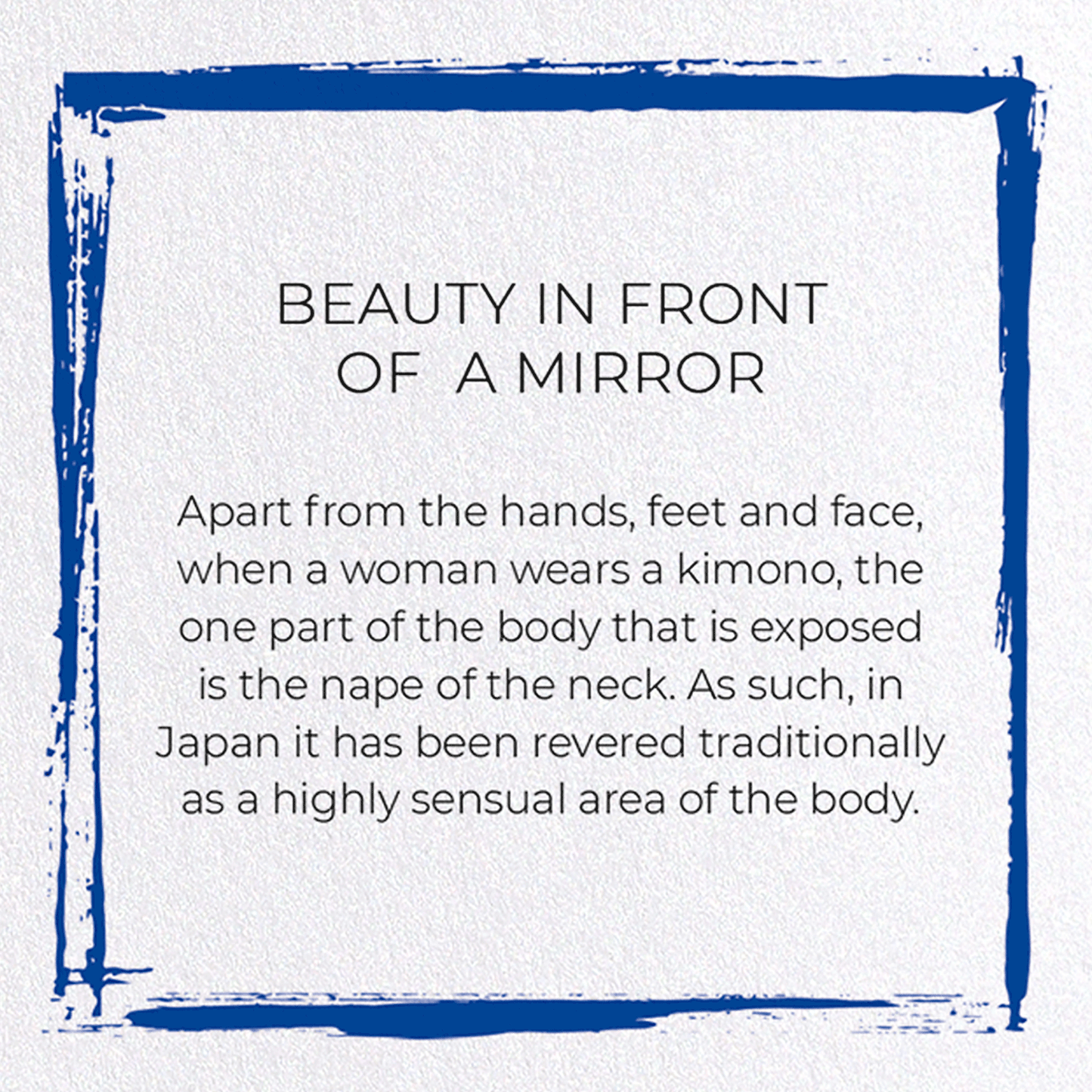 BEAUTY IN FRONT OF A MIRROR: Japanese Greeting Card