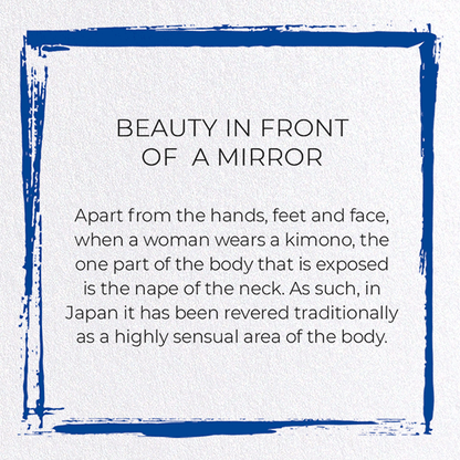 BEAUTY IN FRONT OF A MIRROR: Japanese Greeting Card
